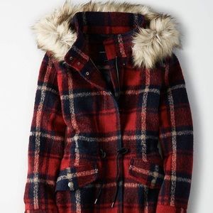 ISO* American Eagle Plaid parka!